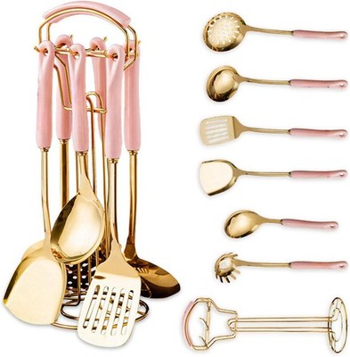 Gold Kitchen Utensils, 7pieces Cooking Utensils Set, Kitchen Tools Set