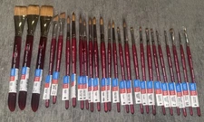 Princeton Velvetouch Watercolor Brush Lot of 25 Short Handle Brand New Brushes!!