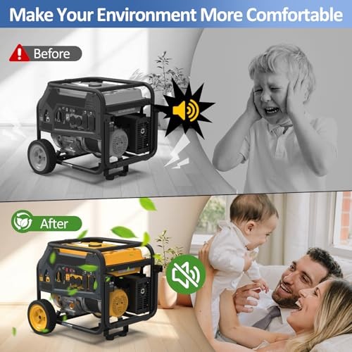 2025 Upgraded Generator Exhaust Silencer Kit Stainless Steel Muffler with 