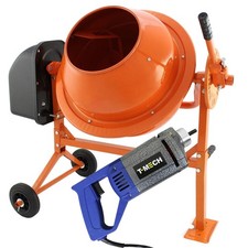Miscelatore per cemento e vibratore portatile per calcestruzzo con albero da 2 m