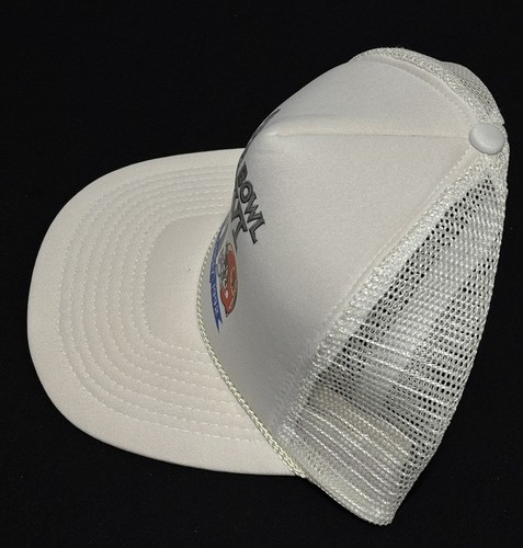 Vintage 1992 Super Bowl XXVI White Mesh Trucker Hat Buffalo Bills Vs Redskins - Bild 3 von 11