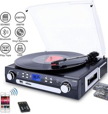 DIGITNOW 7539587507 All-In-One Bluetooth Record Player - Black