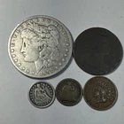 1892-O Morgan Dollar, 1800 Large Cent, 1853 &1854 SL Dime, 1907 IHP COBM-9874