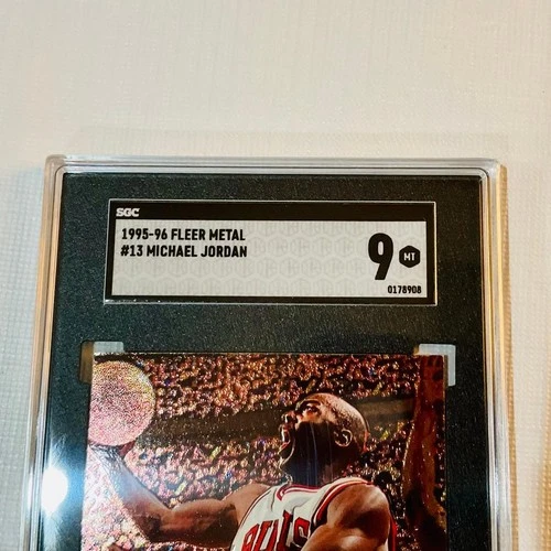 Michael Jordan 1995/96 Fleer Metal Card #13 Graded SGC 9 MINT!! NICE CARD!!!
