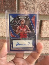 2023-24 Panini Prizm Amen Thompson RC Rookie Signatures Auto Blue Wave