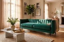 SWYFT  MODEL X02 3 SEATER SOFA KINGFISHER WITH STYLISH COPPER FEET