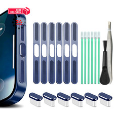 USB C Port Cover Dust Plug, 6 Pack Type for 17 Pro Max/18 Max, Dark Blue