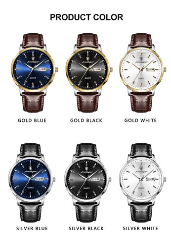 Reloj Pulsera Hombre Cuarzo Impermeable Hombre Cuero Reloj Luminoso Calendario - Imagen 19 de 27