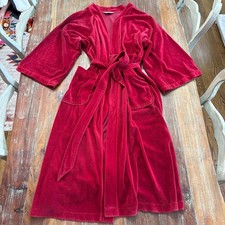 Christian Dior Vintage Men  s Monsieur Red Velour Robe One Size