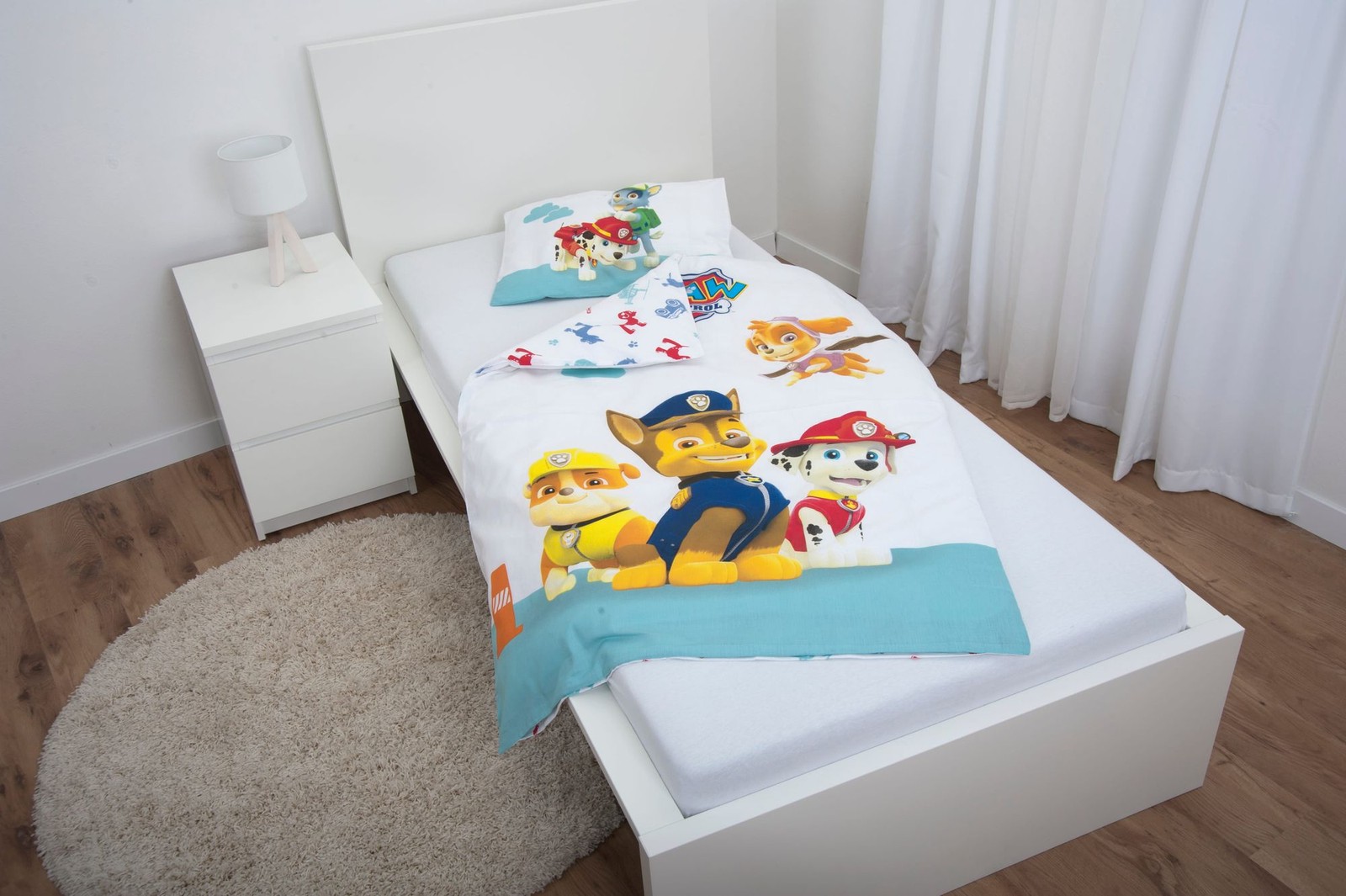 Set lenzuola neonato Paw Patrol 100 x 135 cm, 100% cotone rinforzato foto 3