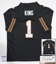 A Deriq King Signed Jersey UM Miami Hurricanes PSA/DNA 1 COA