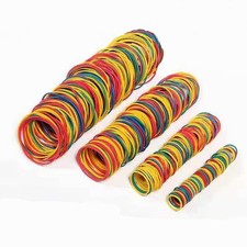 100 Pcs Colorful Rubber Bands Assorted Sizes 15 19 25 1.5 in Office School