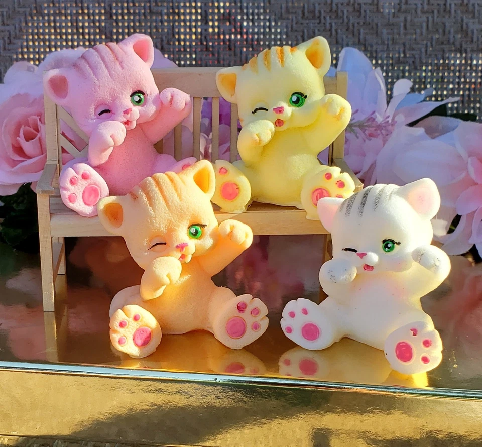 Jabón hecho a mano para gatito gato para niños regalo de cumpleaños fiesta favor para niños aroma a fruta Foto 3 de 3