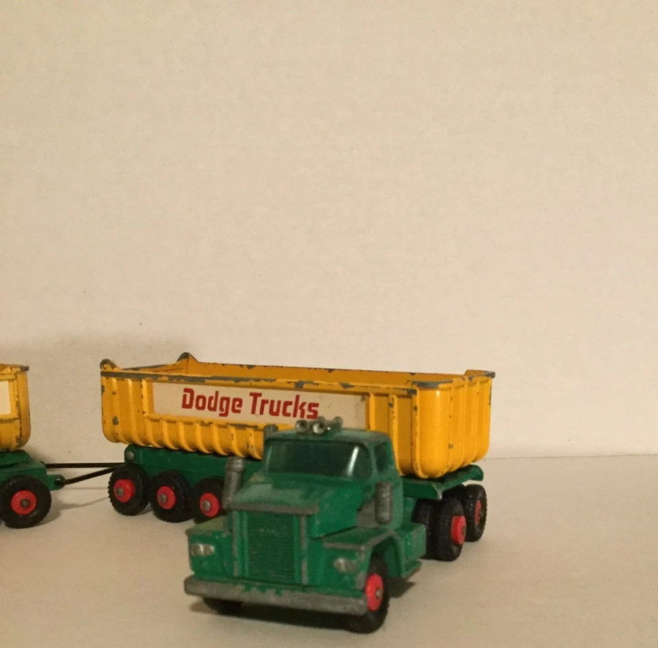 1968 Lesney Ma King Size K16A Dodge Tractor W Twin Tipper Trailer Train - Image 4 of 4
