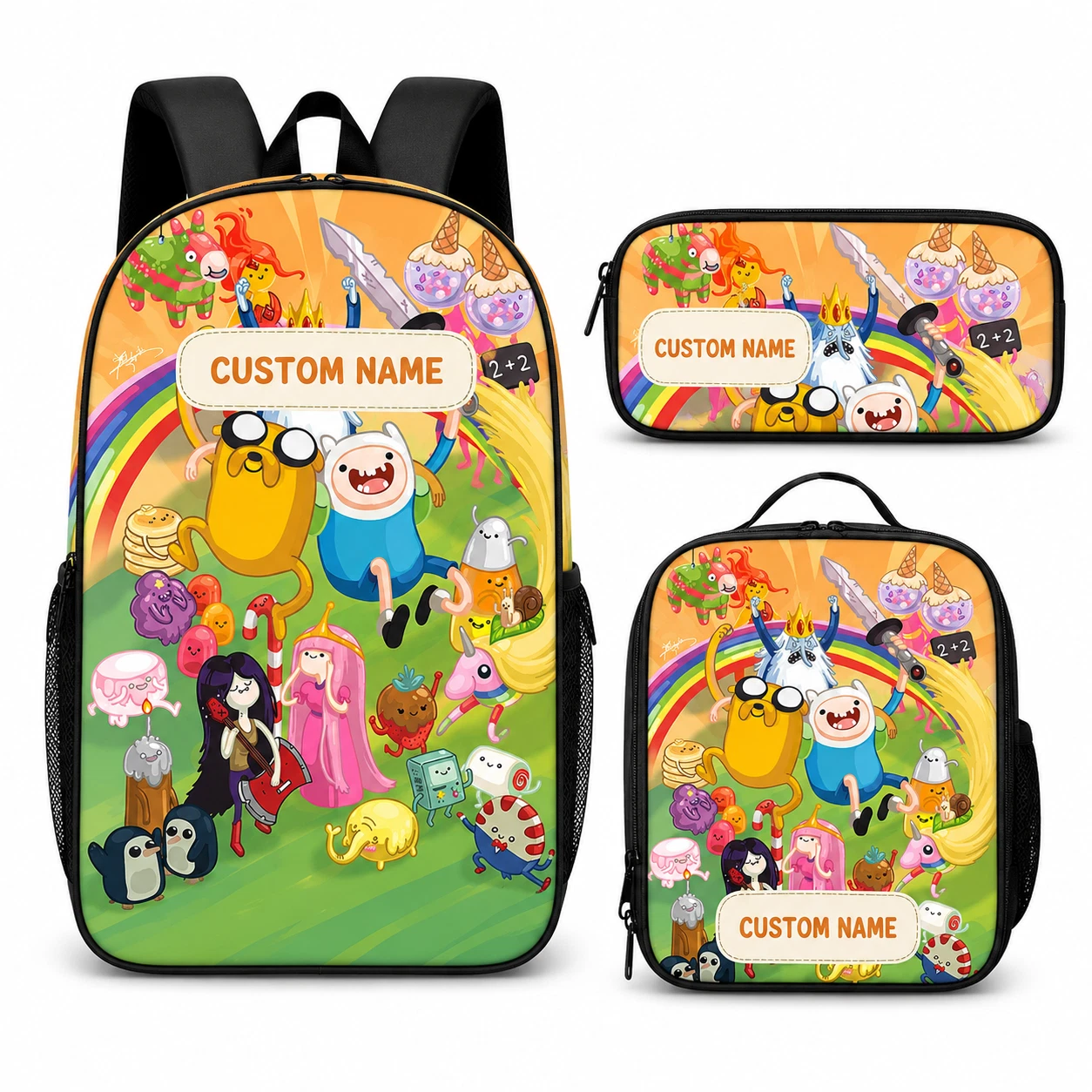 Personalized Fantasy Adventure Backpack Lunch Bag Pencil Case Set Custom Name