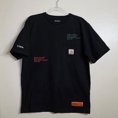 Carhartt Heron Preston Collab Mens T-Shirt Medium M Black Rare