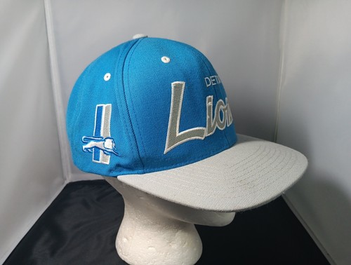 Vintage Mitchell N Ness NFL Detroit Lions 1990s Script Snapback Hat / Cap - Picture 1 of 7