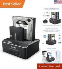Dual Bay Hard Drive Dock  USB 3.0, Clone Function,  Micro SD Reader