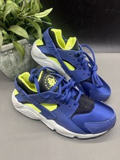 Women  s Nike Air Huarache Run Game Royal Navy Volt Sneakers 5.5