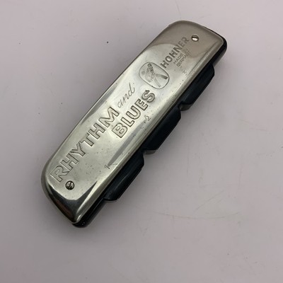 Vintage Hohner Rhythm And Blues FII F2 Mundharmonika schwarz Kamm 