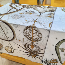 75 Cashmere 25 Silk Shawl White wheel Print Square Scarf 53'' Neckerchief Wrap