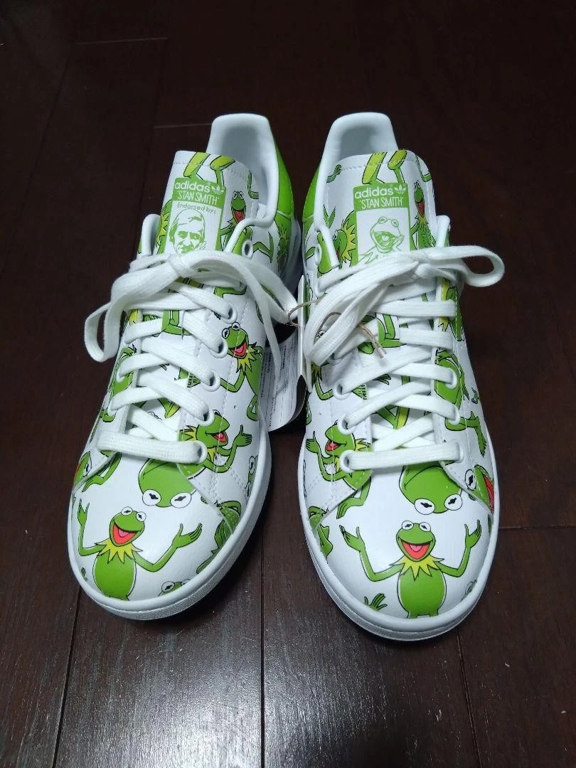 Adidas Stan Smith Disney Collab Frog Print Sneakers Uomo US 7.5 Bianco Verde