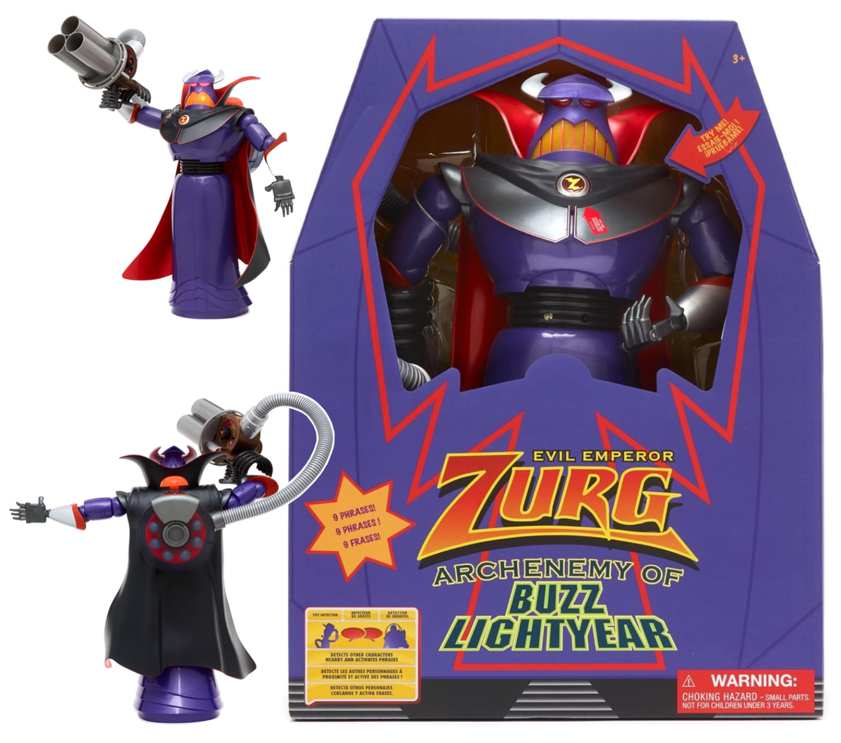 Disney Pixar Toy Story Evil Emperor ZURG Talks Lights up