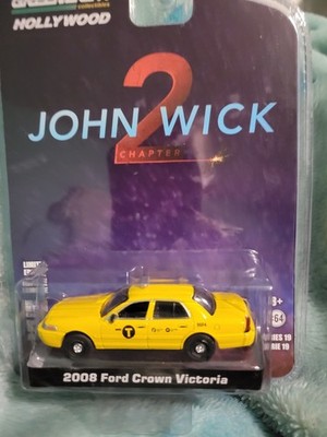 2008 Ford Crown Victoria Taxi John Wick 1:64 Scale Model Greenlight Last One 
