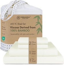 Luxury Viscose Made from Bamboo Sheets Queen Size Temperature Regulating