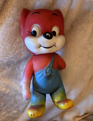Fix & Foxi Vintage Kauka Squeakers Figurine Foxi Made in Hong Kong Rare