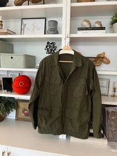 🔥 Drake's Drakes London Cotton Ripstop OG 107 Jungle Jacket 44 XL Green