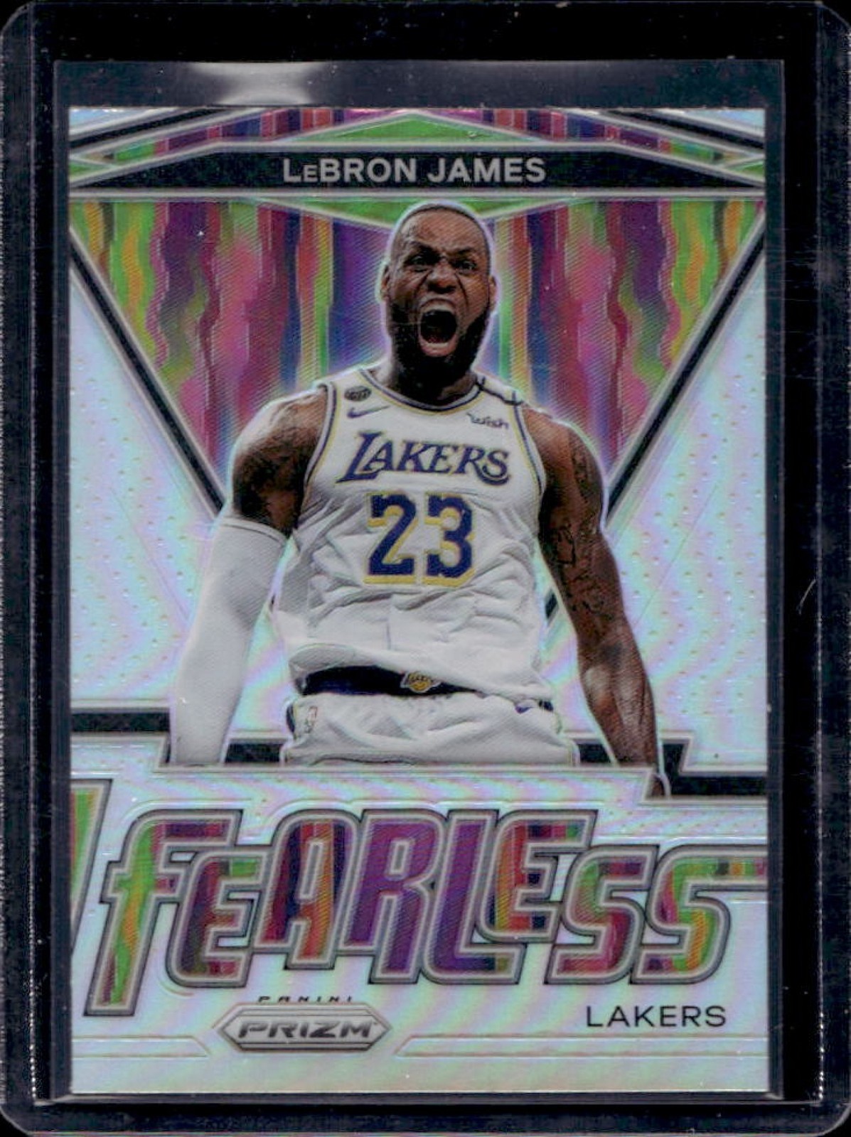 2020-21 Prizm LeBron James Fearless Prizm Silver #6 Lakers