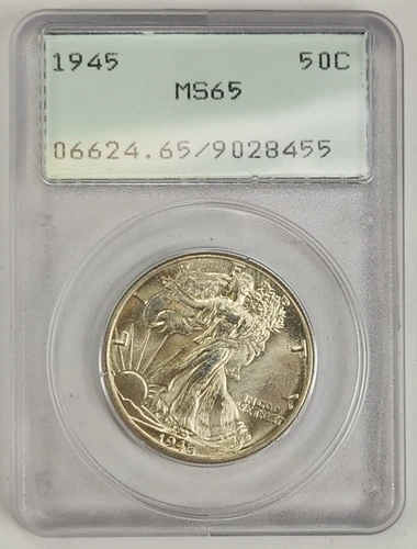 1945 P PCGS MS65 OGH - Silver Walking Liberty Half Dollar 50c US Coin