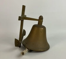 Vintage 7” Nautical Themed Exterior Hanging Dinner Bell with Anchor Shaped Mount