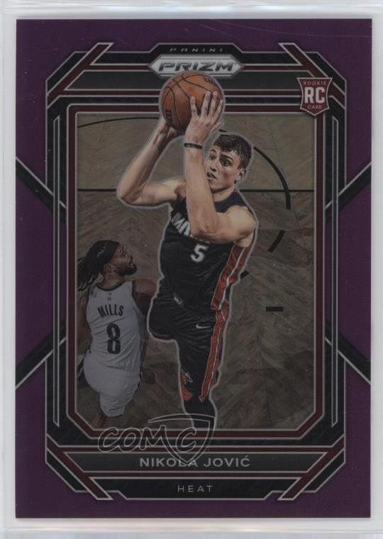 2022-23 Panini Prizm Purple Prizm /99 Nikola Jovic #236 14t3