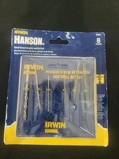 Irwin Hanson 53700 Spiral Screw Extractor And Drill Set 6 PCS