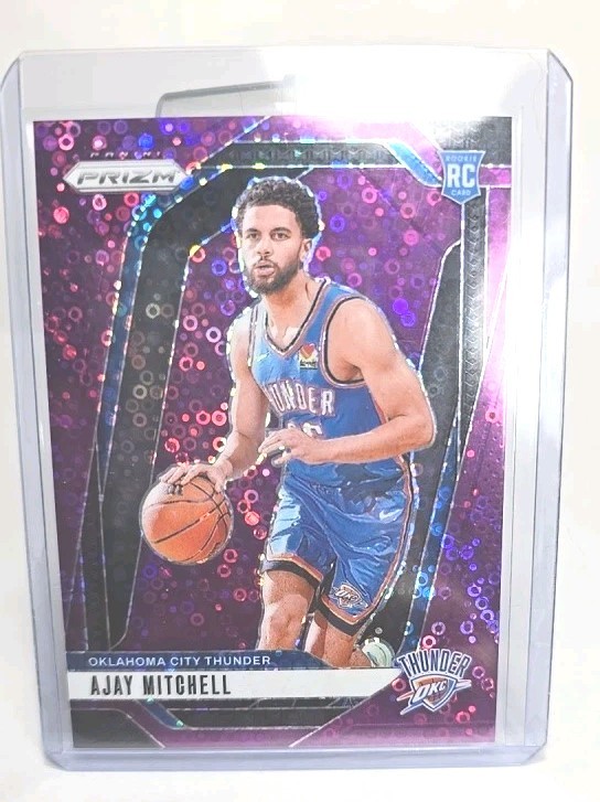 2024-25 Panini Prizm - Ajay Mitchell #226 Purple Fast Break Prizm 29/75 (RC)
