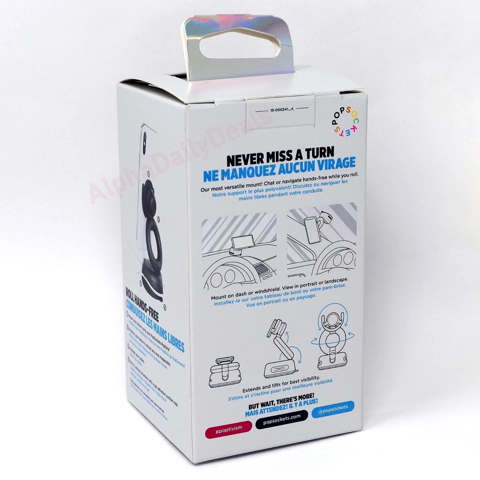 Pacote com 2 PopSockets PopMount painel de carro suporte para telefone mesa - Imagem 3 de 3