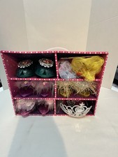 Princess Dress Up Accessories Lot Shoes Tutus Tiara Storage Carry Case Kids