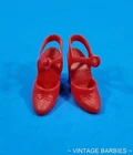 Vintage Superstar Barbie Doll Red Strappy Heels / Shoes MINTY ~ 1970's