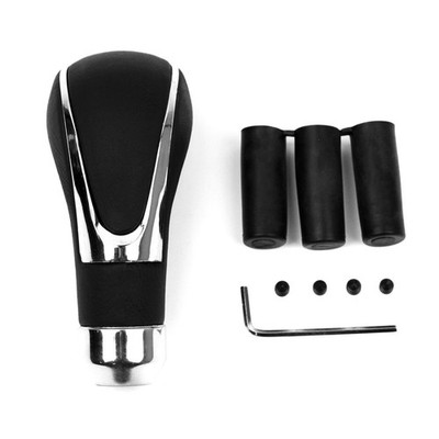 Neu Universal Auto Schaltknauf Schwarz Leder Schalthebel Handhebel Knauf Hebel