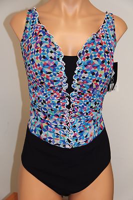 New Profile Swimsuit One 1 piece Plus Sz 20W Multi