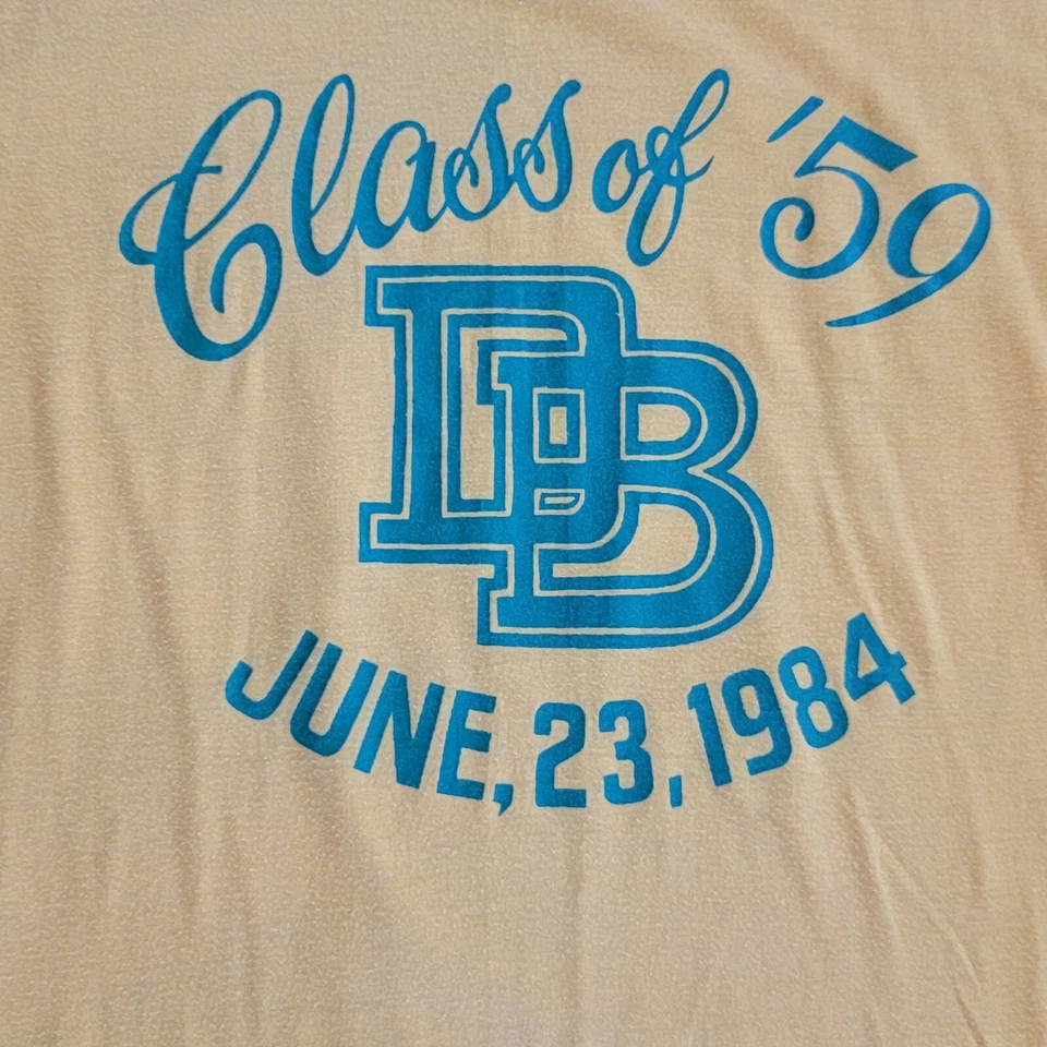 Camiseta De Colección Screen Stars Clase de 59 DB Junio 23 1984 Puntada Única Talla L Foto 2 de 4