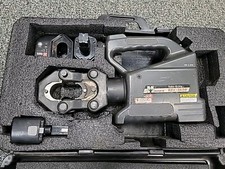 HUSKIE REC-3610 15-TON BATTERY POWERED CRIMPER TOOL  ADAPTER U-TYPE DIE BURNDY *