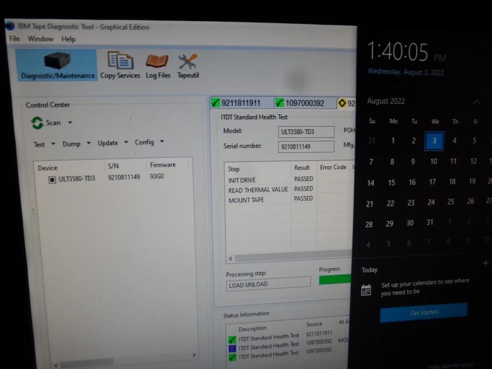 IBM 3580-L33 23R3687 Ultrium3 LTO3 SCSI LVD Tape External Tape Drive 3580-L3H - Image 4 of 4
