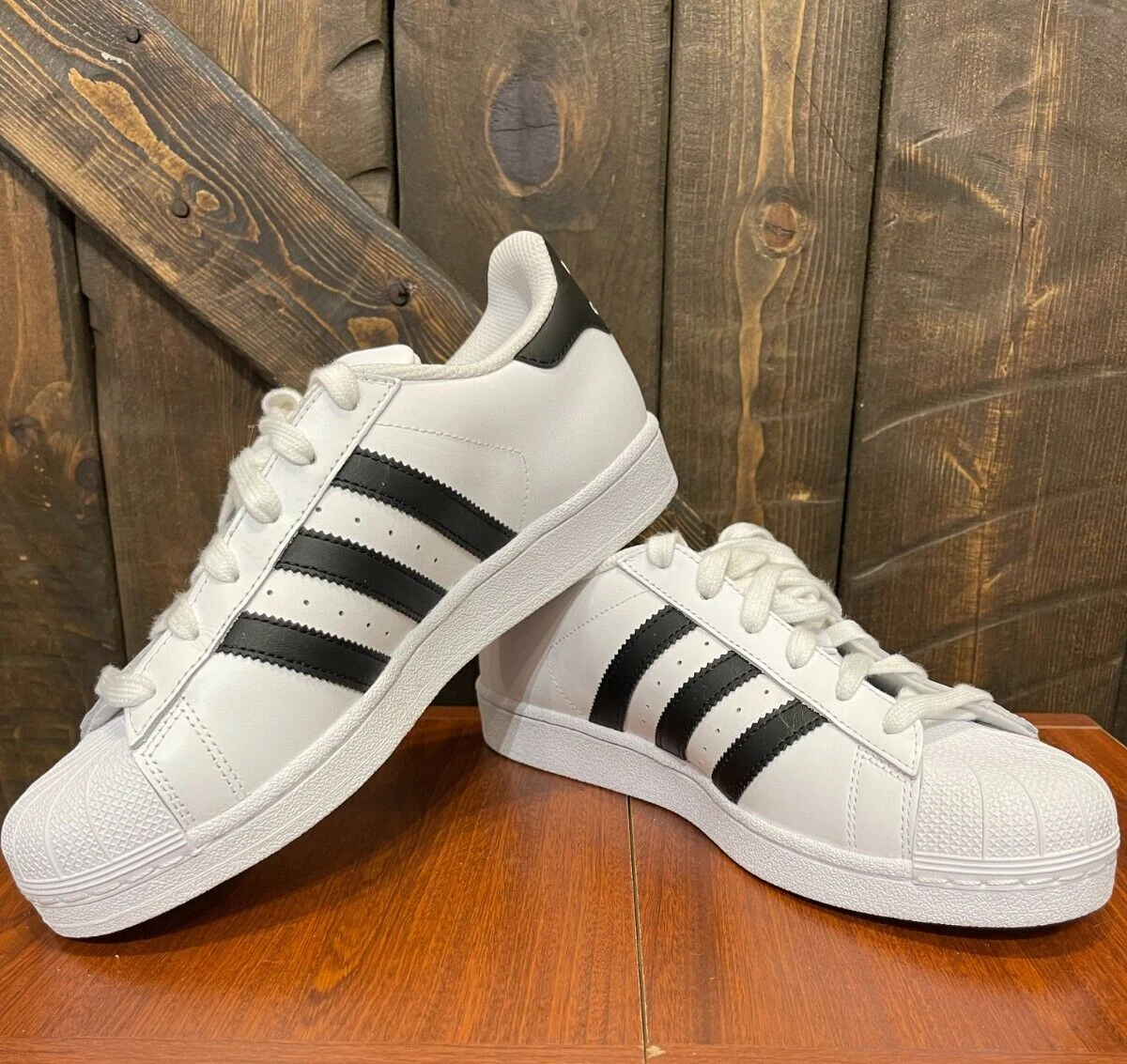 Adidas Superstar White Black Women's - C77153 #68N | eBay
