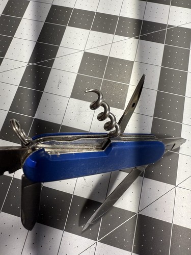 Victorinox Spartan Swiss Army Folding Pocket Knife 91MM Blue LOGO CHIPPED 8334 - Picture 12 of 15