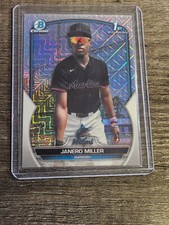 Janero Miller 1st Bowman Mojo Refractor 2023 Bowman Chrome Prospects Rookie Card
