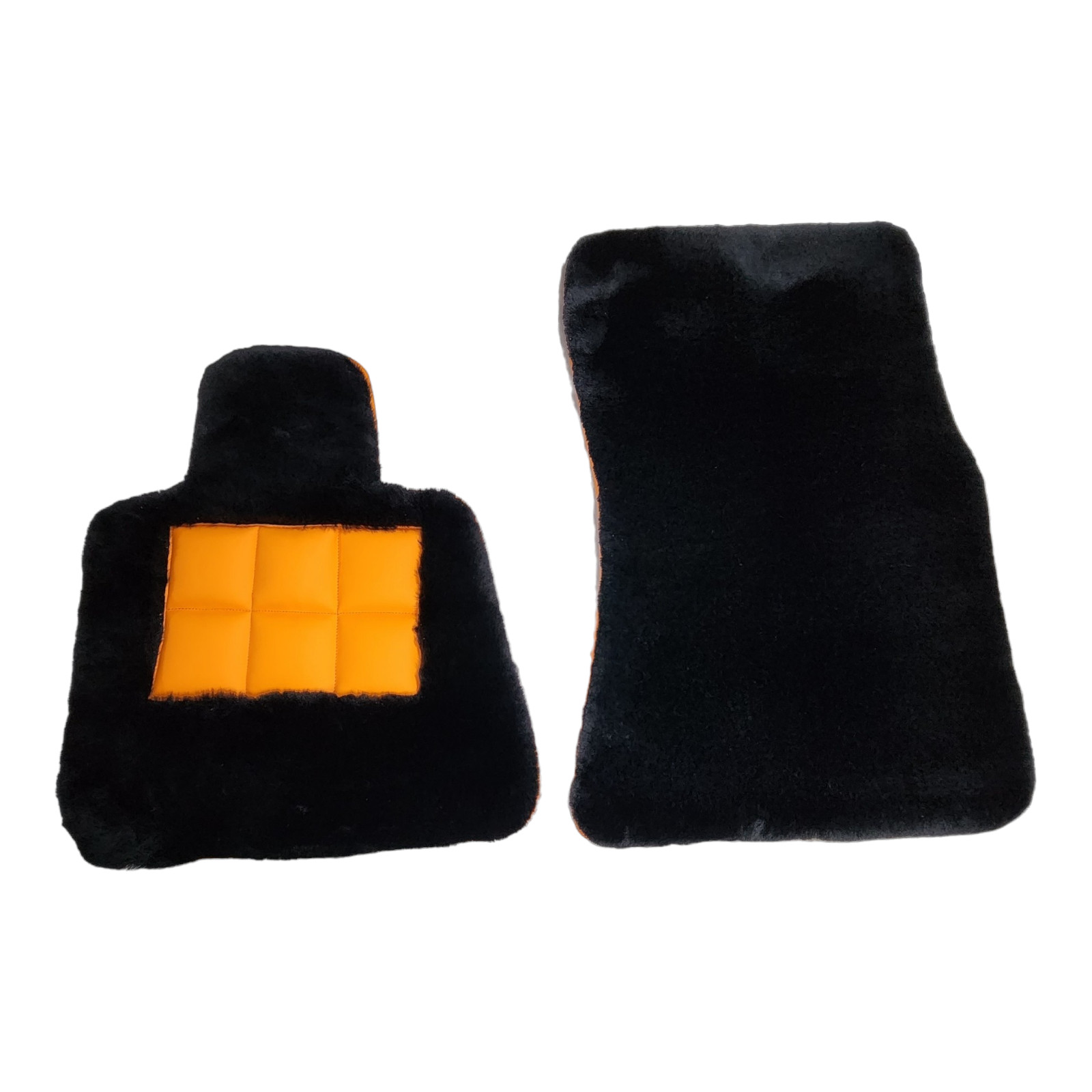 Bespoke Edition Black Sheepskin Car Mats For Rolls Royce Cullinan 2019-2025