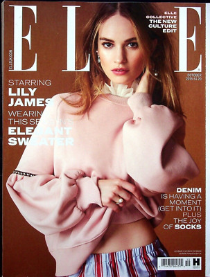 LILY JAMES   ELLE  INTERNATIONAL FASHION MAGAZINE   OCTOBER 2016 UK